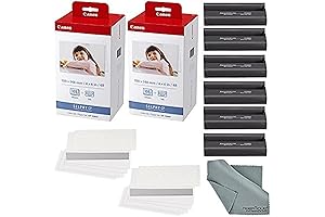 Canon Selphy CP1500 KP-108IN Color Ink and Paper Set: 216 Sheets and 6 Ink Cartridges