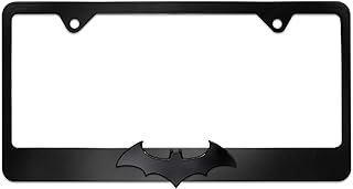 Elektroplate Officially Licensed DC Comics Batman Black All-Metal Standard Size Superhero Premium 3D License Plate Frame Tag Holder for Cars/SUVs/Trucks Weather-Proof Automotive Accessory