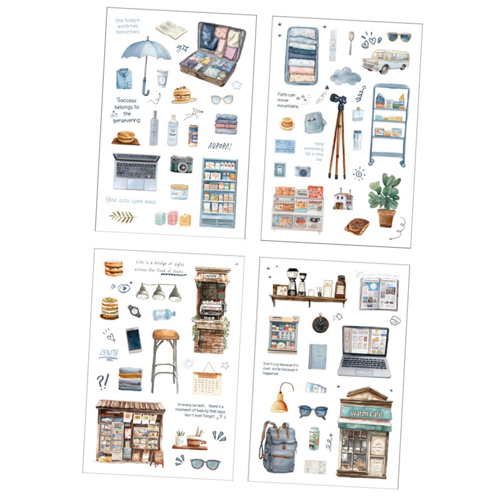 Series Scrapbooking Sticker Transparents Decorative for Diys Craft Journaling Scrapbook Journal Planner Decorative for Scrapbooking