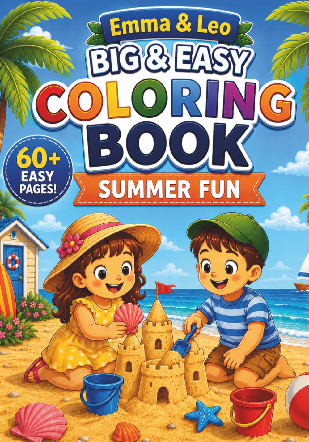 Emma & Leo – Summer Fun: A Summer Coloring Book for Kids with Positive Stories - Seasonal Adventures – Book 3 (Emma & Leo – Seasonal Adventures)