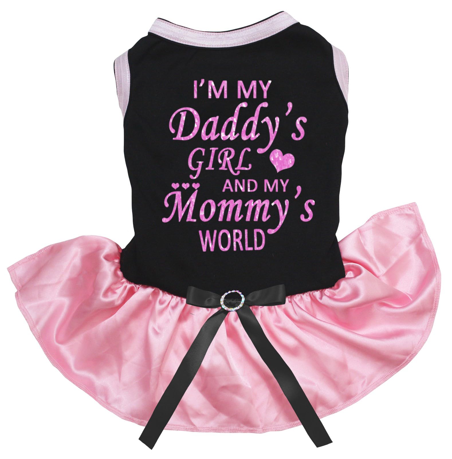 Robe pour chien noir et rose taille XL motif imprimé