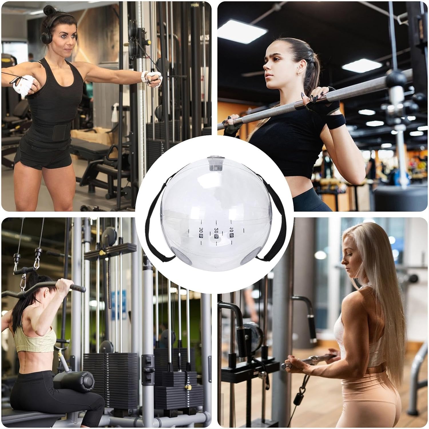 Aqua Bag for Workout, Adjustable Aqua Bag Aqua Ball, Core and Balance Training, Bag with Water Weight for Training, Full Body Exercise Equipment for Weight