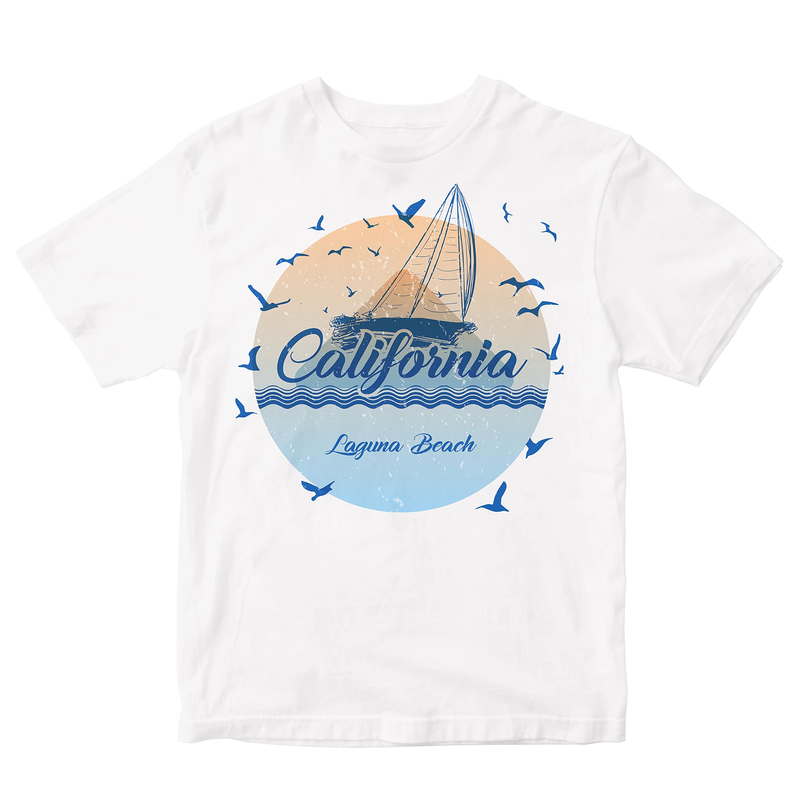 Heybroh Kids T-Shirt California - Laguna Beach 100% Cotton Boy's Girl's Regular Fit Unisex T-Shirt