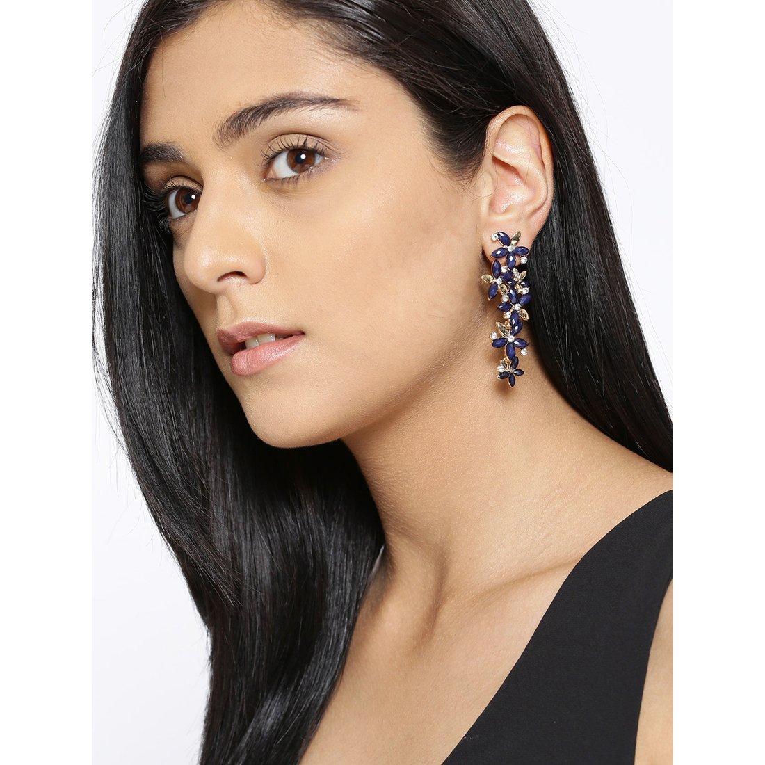 Women's AD Blossomy Plated Dangler Earrings, Fascinating Gift