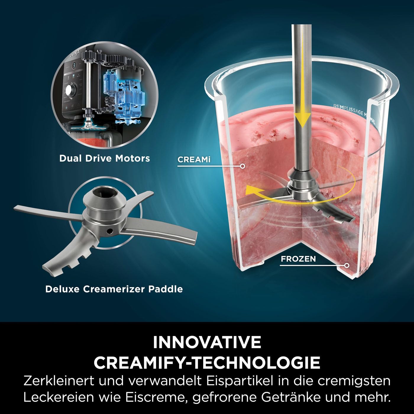 Ninja CREAMi Deluxe: 10 Funktionen, 2 Becher, Silber Ansicht 13