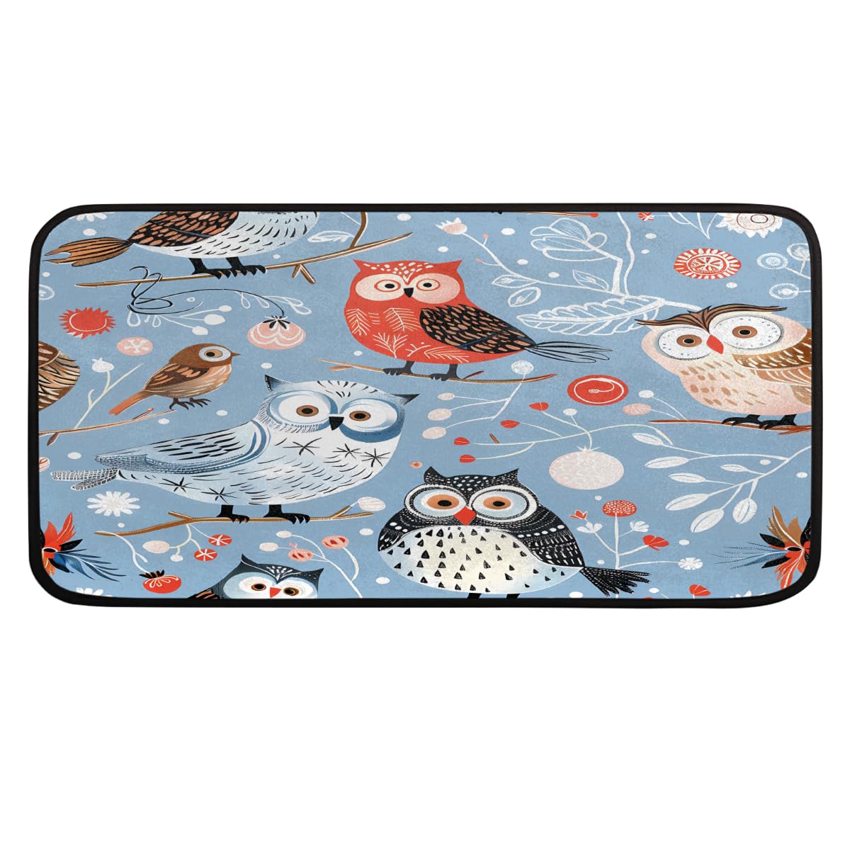 Tapis de sol absorbant anti-fatigue avec motif hiboux