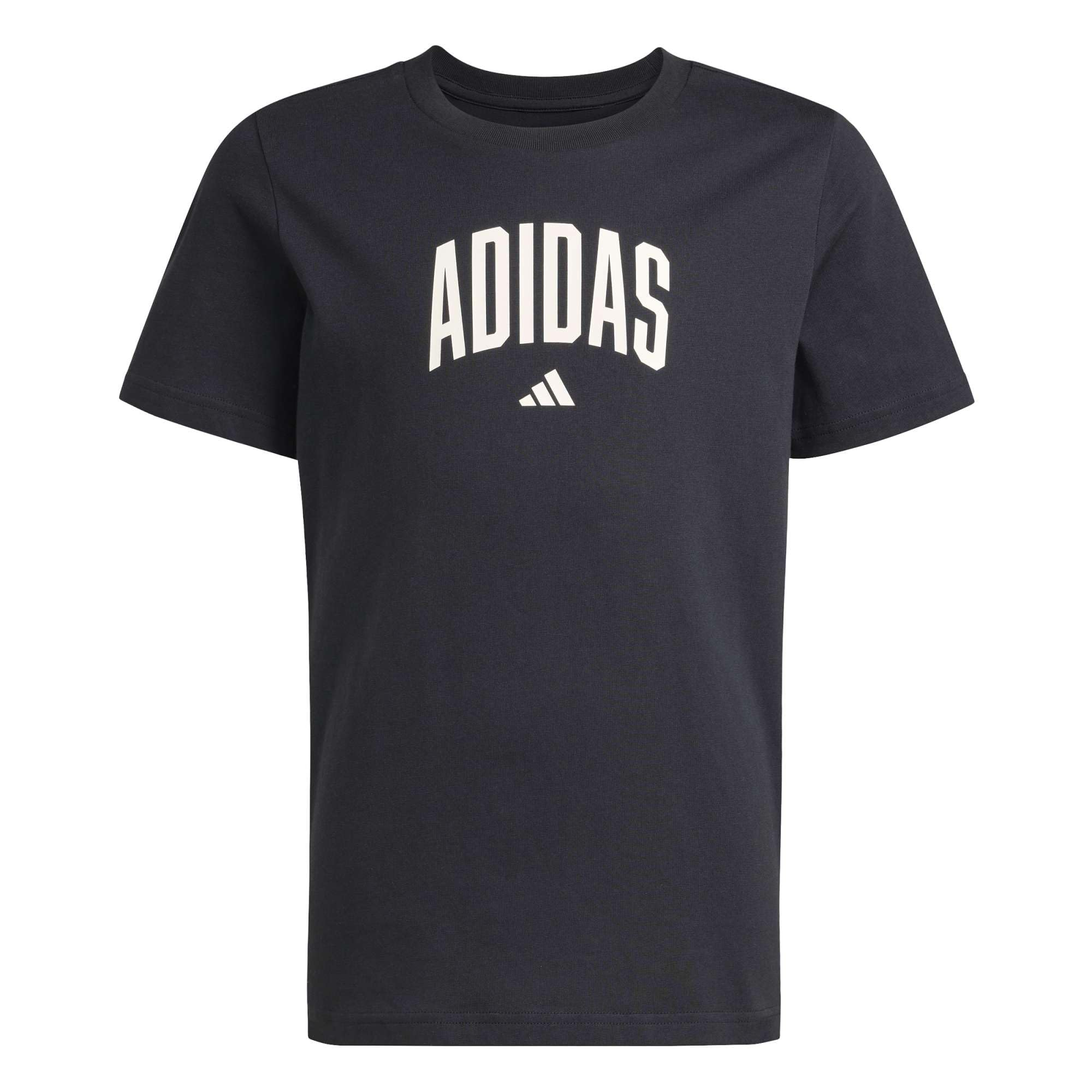 adidas Unisex Kids Collegiate Graphic T-Shirt Junior, Black/Off White, 9-10 Years