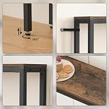 YATINEY Narrow Console Table Entrance Table 15cm Wide Hallway Table 1AC and 2 USB Ports Living Room Hallway Behind Sofa 3 Combination Modes Vintage Brown and Black XCT07CBR - 6