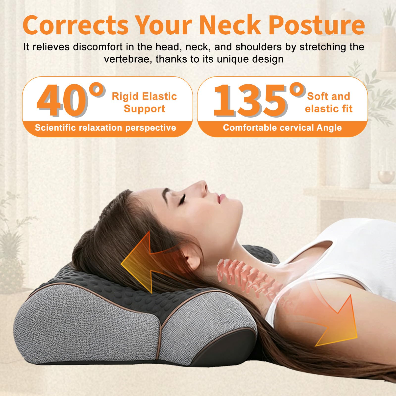 Masseur Cervical avec Chauffage, 3 en1 Masseur Dos et Cervicales avec Chauffage, Vibration et Traction, Masseur Cervical et Dos Électrique Pour Soulager Les Douleurs Des Tissus Profonds (Gris clair)