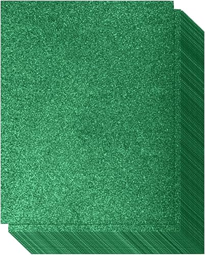 Miniatura 9 de Cartulina con purpurina de oro rosa, de una cara, no adhesiva, paquete de 20 unidades, 8.5 x 11 pulgadas, hojas brillantes de alta calidad para