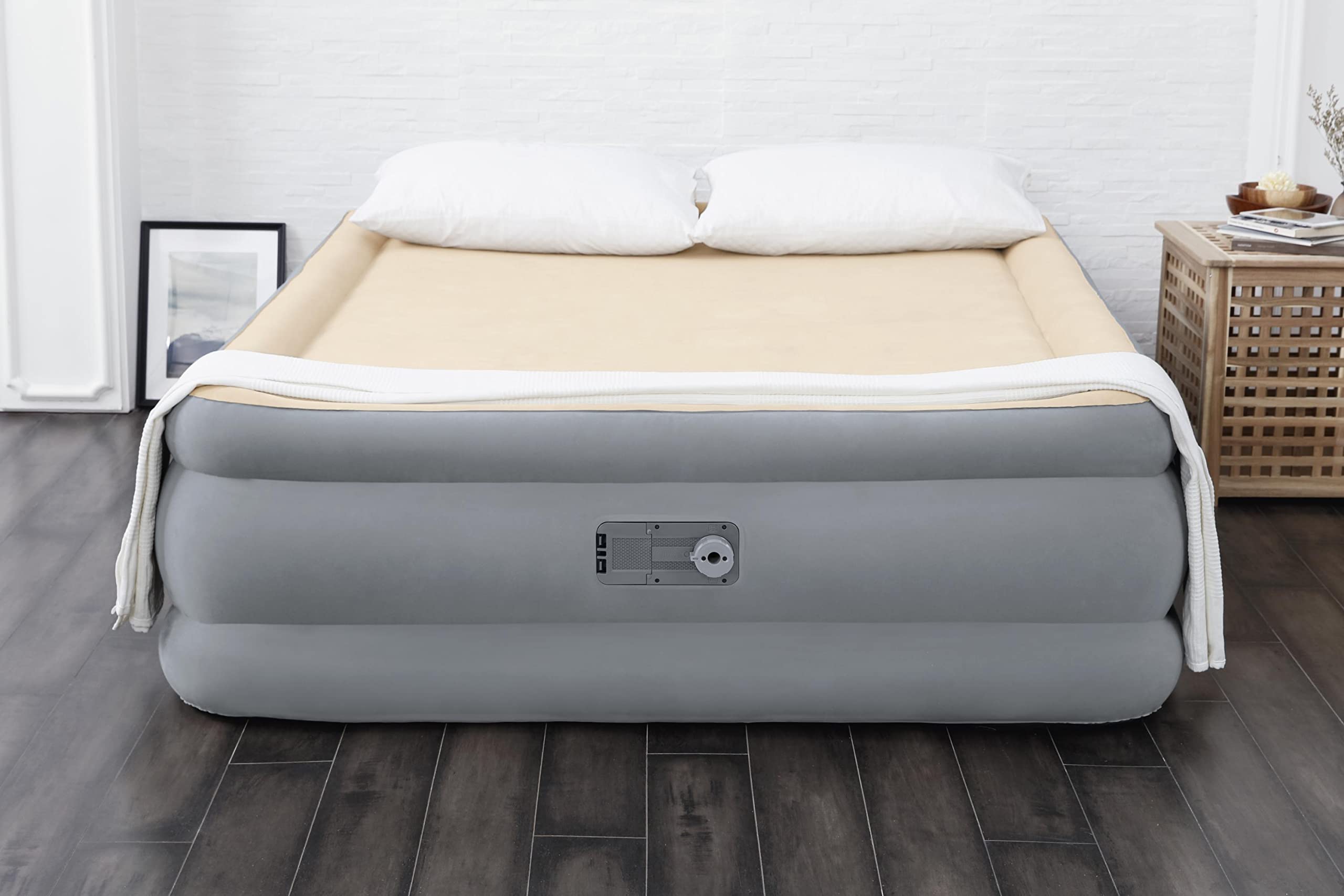 Bestway 67486-3 Materasso gonfiabile matrimoniale Foam Top da 2.03 m x 1.52 m x 46 cm con pompa integrata