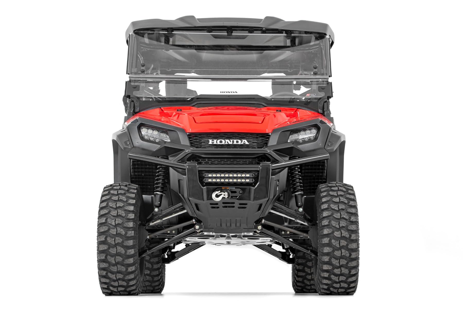 KUAFU Winch Mounting Plate For Honda Pioneer 1000/1000-5/1000-6 (2016-2024) – Steel, Black Powder Coat