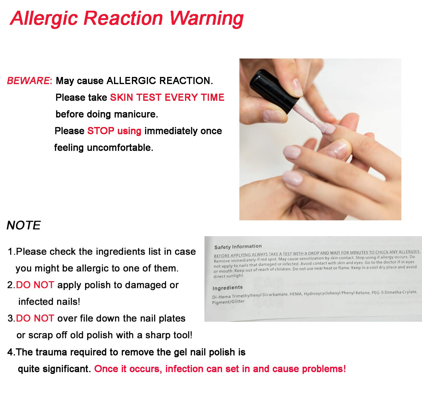 AIMEILI Soak Off UV LED Gel Nail Polish Natural Sheer Pink Color Gel Set Of 4pcs X 10ml - Kit Set 17 : Beauty & Personal Care