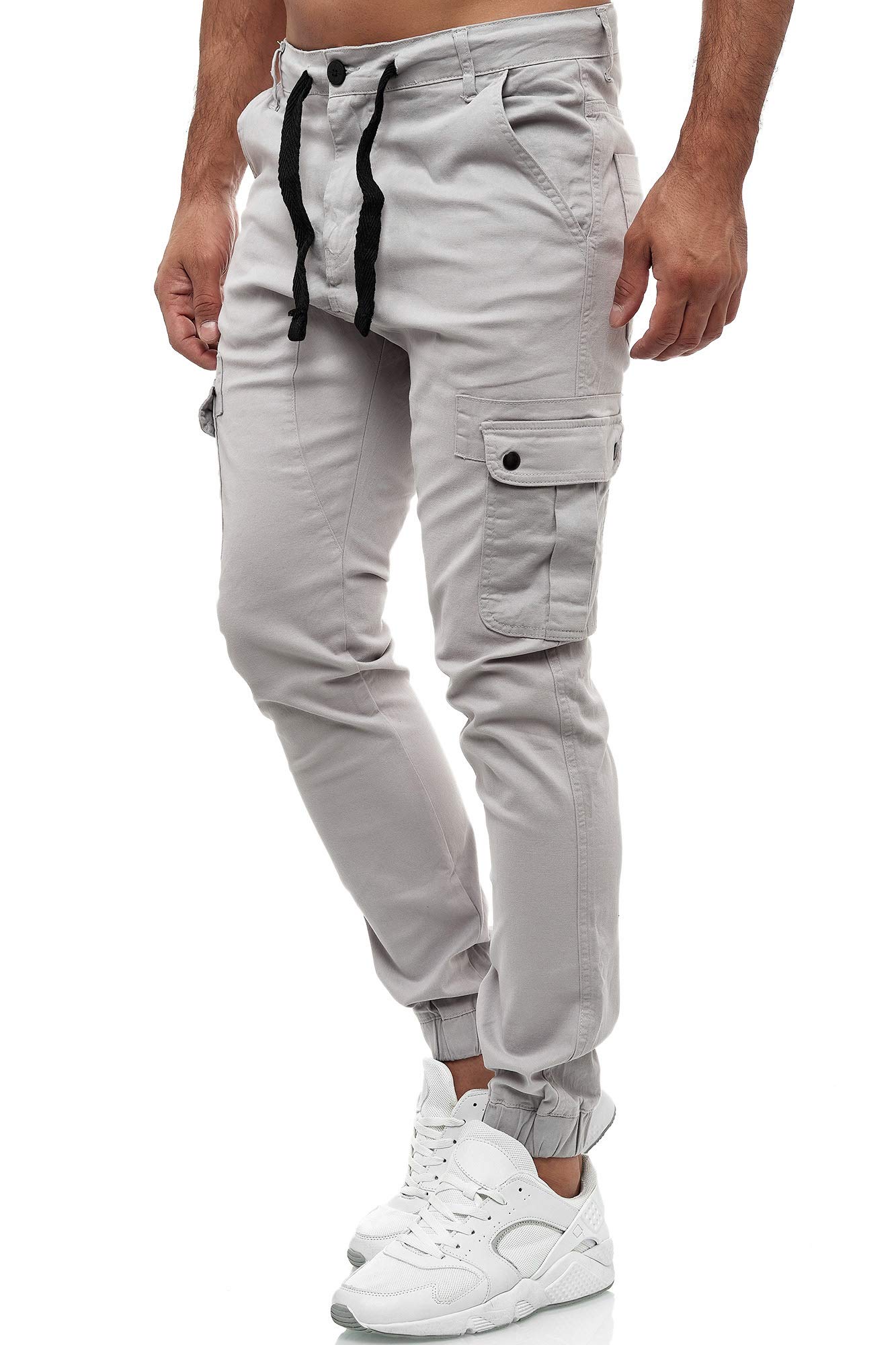 Tazzio Pantaloni cargo da uomo Jogger Chino Regular Fit Jeans 18525