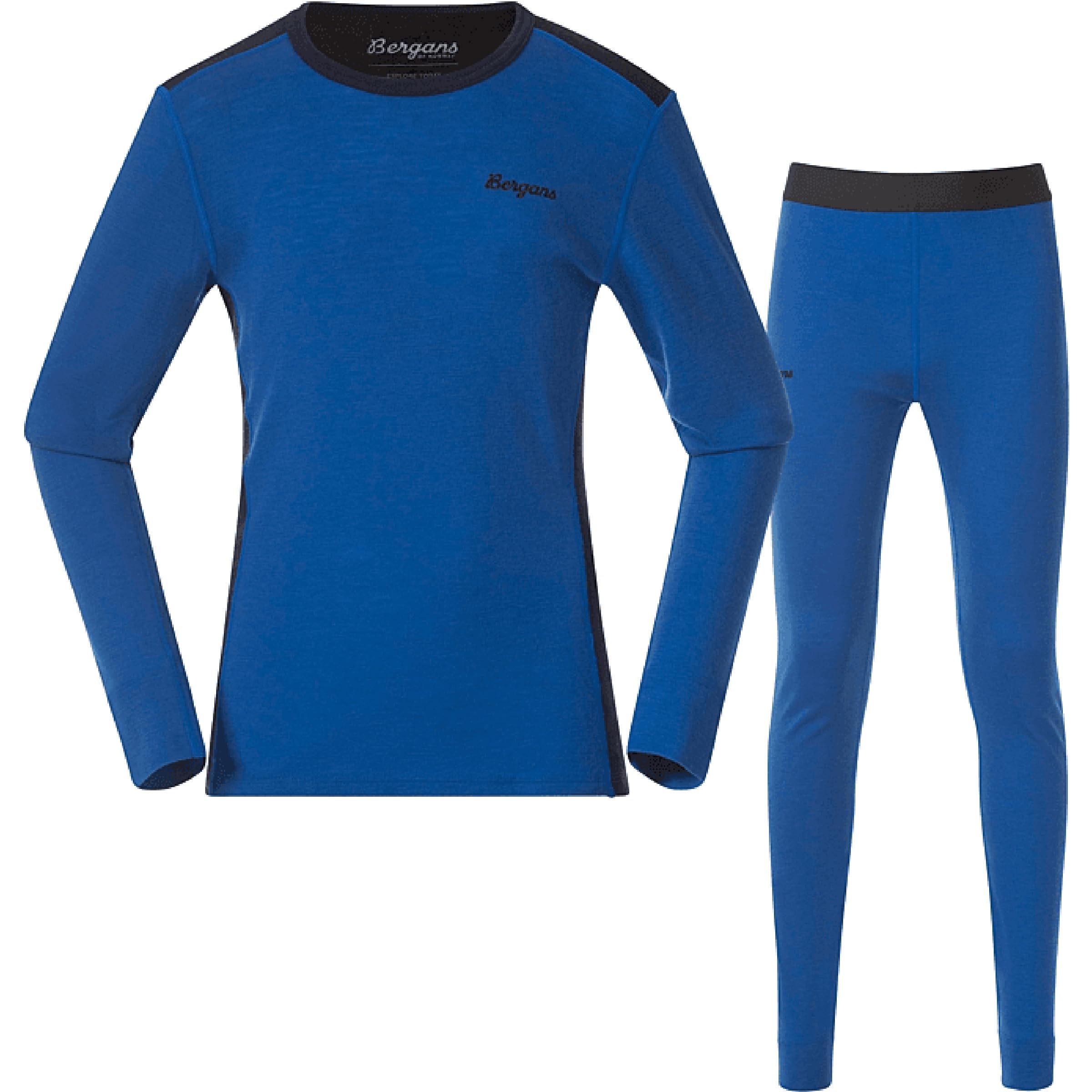 Bergans Uniwersalny zestaw bielizny dziecięcej z merynosów, Space Blue-Navy Blue, 140