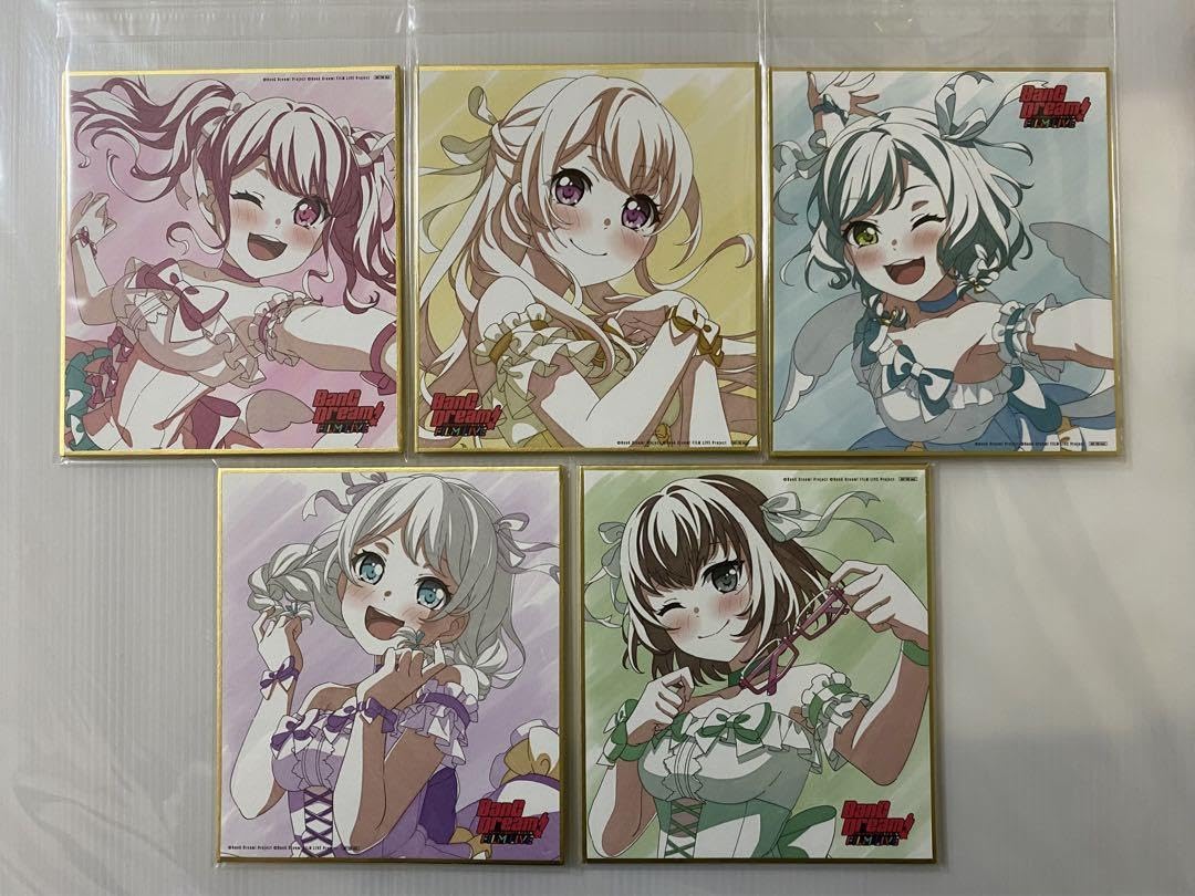 Amazon.co.jp: バンドリ 映画特典 色紙パスパレ コンプリートセット  