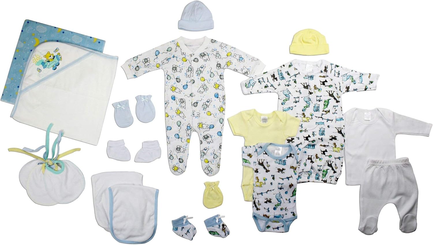 bambini Infant Newborn Baby 19 Pc Layette Set Made in USA Soft Cotton Durable