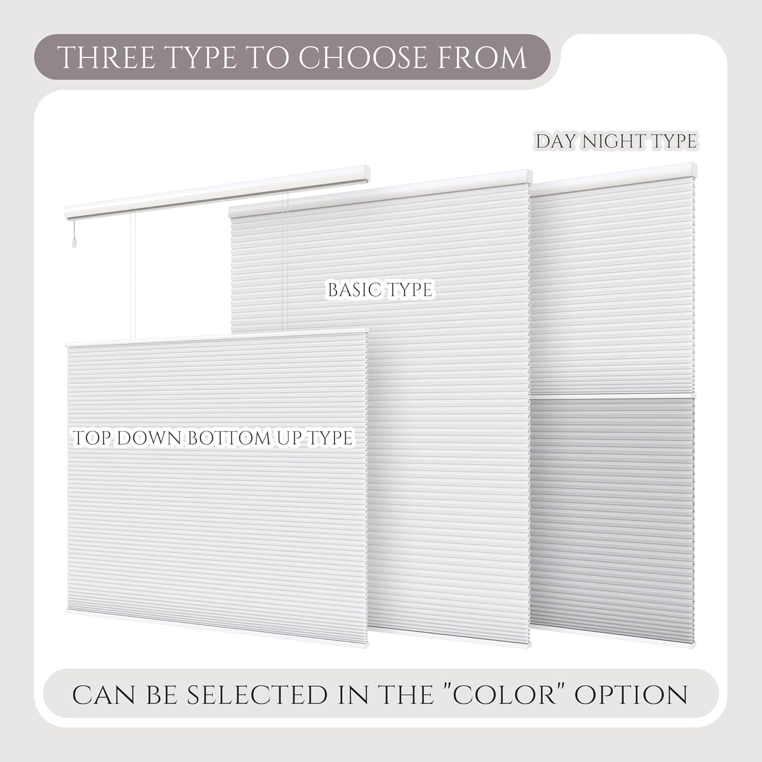 Motorized Top Down Bottom Up Cellular Shades, Smart Electric TDBU Honeycomb Blind with Remote, Blackout or Light Filtering Fabric, Automatic Cellular Shade for Home and Office Indoor Window