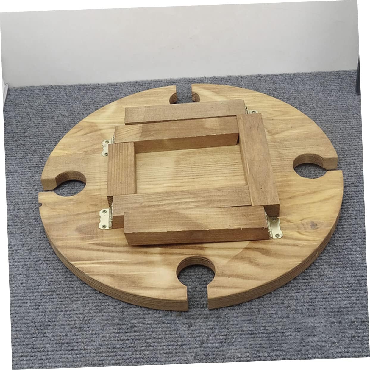 VANZACK Portable Folding Picnic Table Mini Beach Table Wine Bottle Rack Lightweight Outdoor for Camping BBQ and Picnics