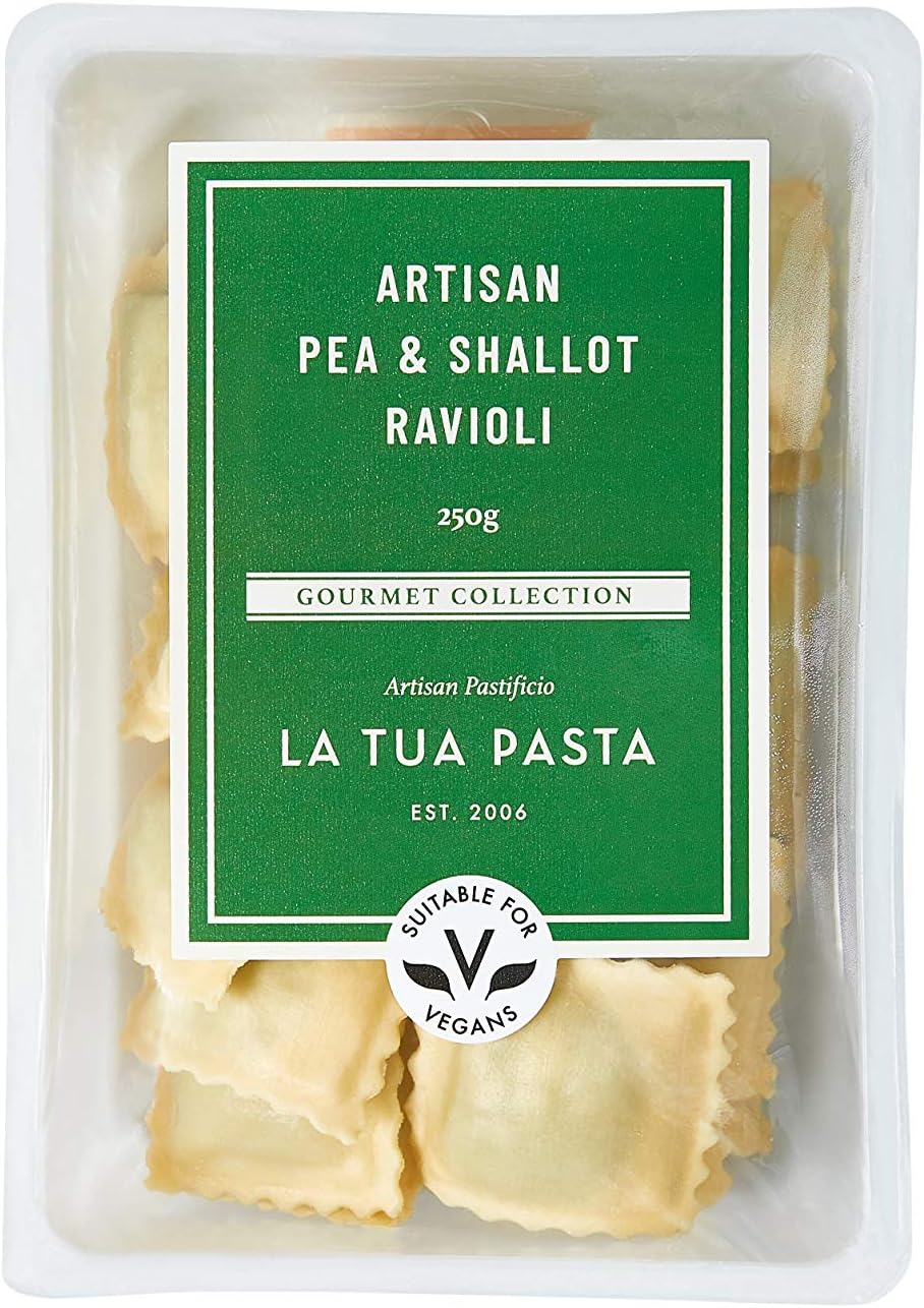 La Tua Pasta Ravioli Peas & Shallots Vegan Fresh Filled Pasta, 250 g