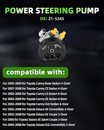 Miniatura 874 de SCITOO Bomba de dirección asistida compatible para 2005 para Saab 9-2X 2.0L, 2006 para Saab 9-2X 2.5L, 2004-2005 para Subaru Impreza 2.0L, 21-5396