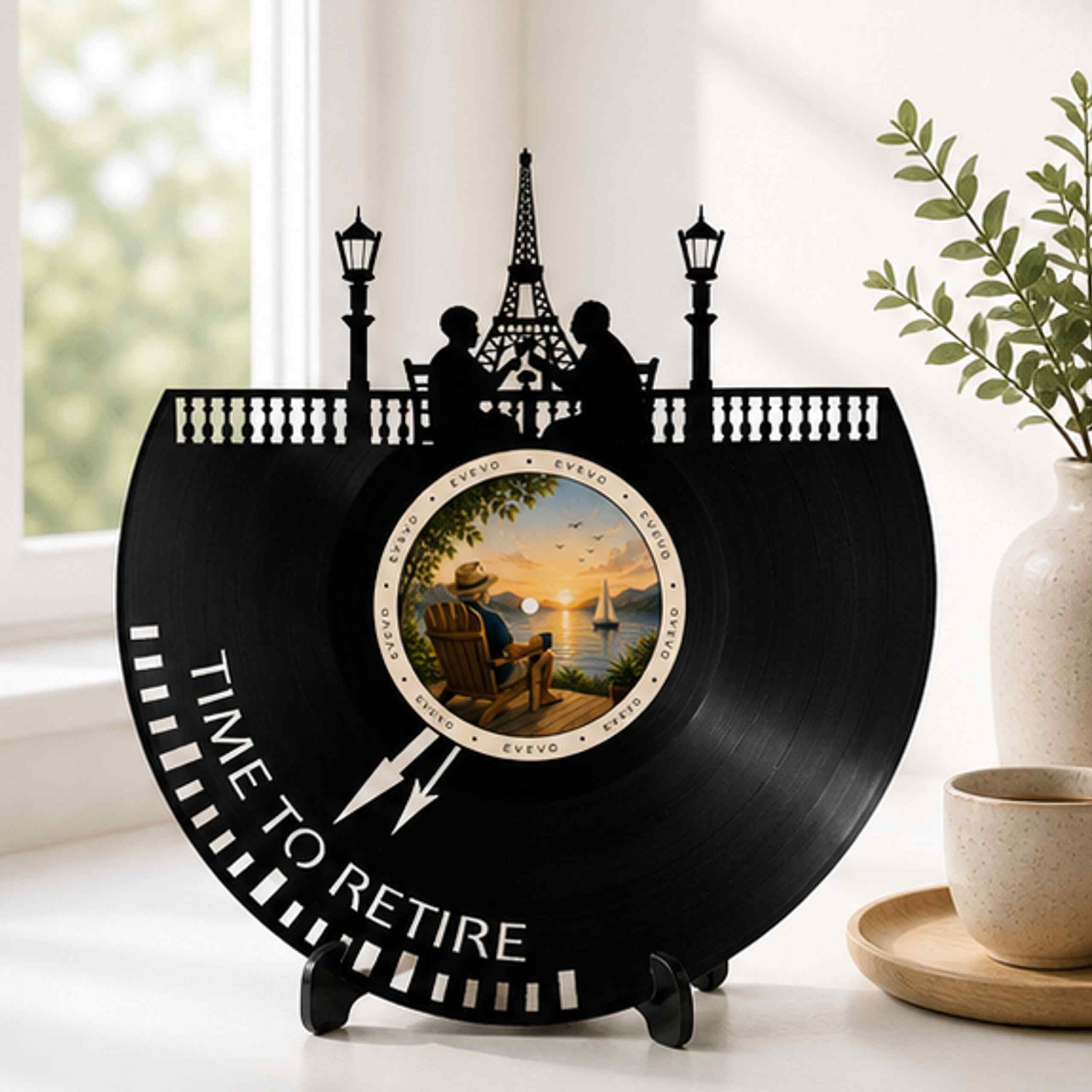 EVEVO D0018 - Decorazione da parete in vinile, motivo: pensionamento, regalo di addio, per colleghi e pensionati