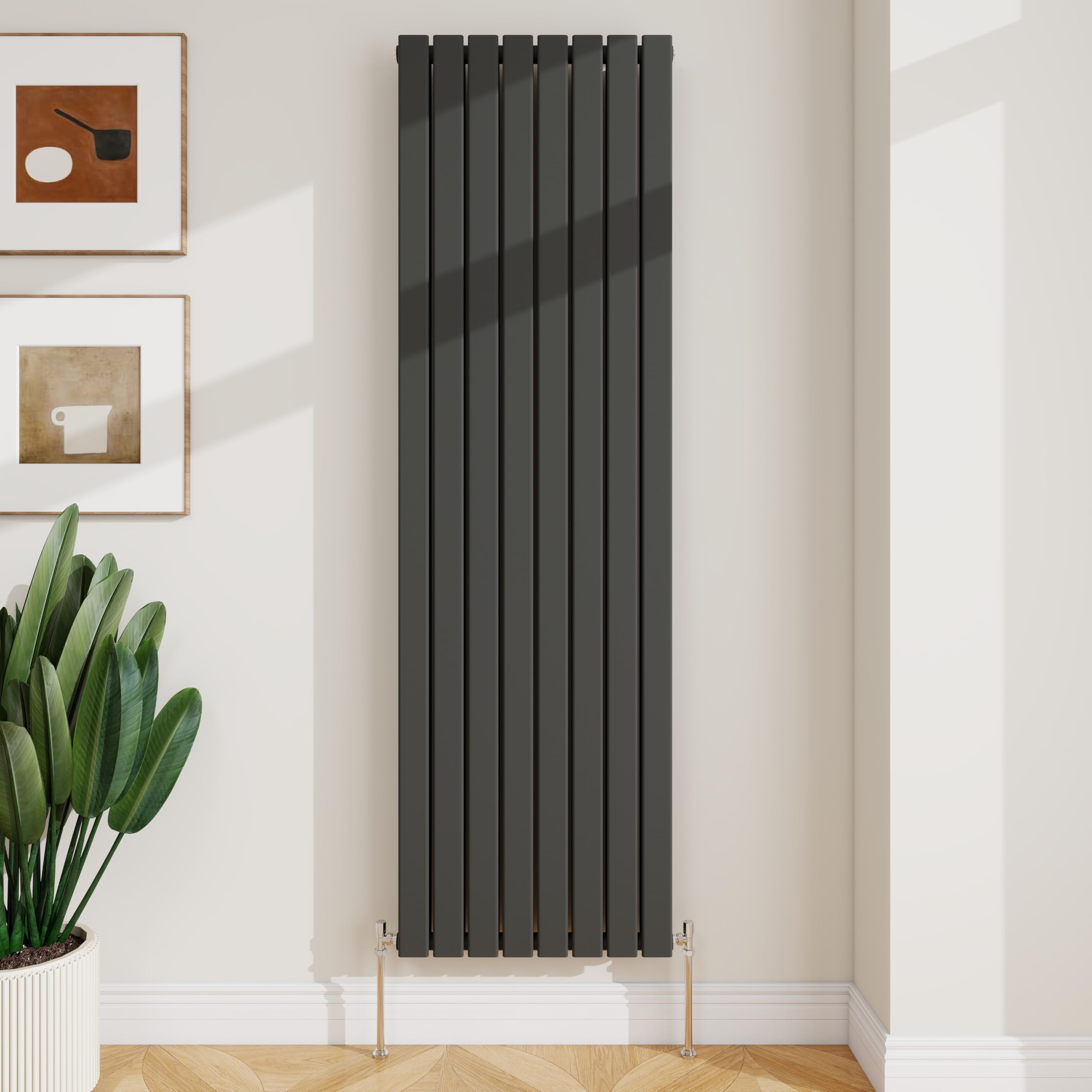 SLINE SANITARY 1800x544mm Vertical Radiator Anthracite Double Modern Flat Panel Central Heating Radiator