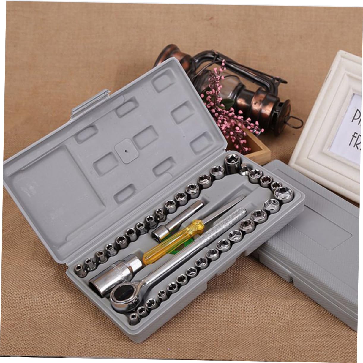 Hemobllo Coffret Outils Auto Moto Douilles Tournevis Précision Réparation Véhicules