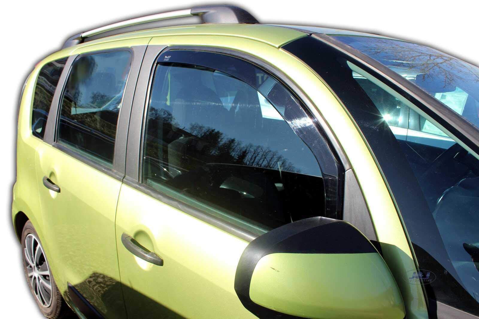J&J AUTOMOTIVE Heko Déflecteurs d'Air et de Vent pour Citroen C3 Picasso 2008-2017, Lot de 2pcs, Teintés, Avant et Arrière, Aérodynamique