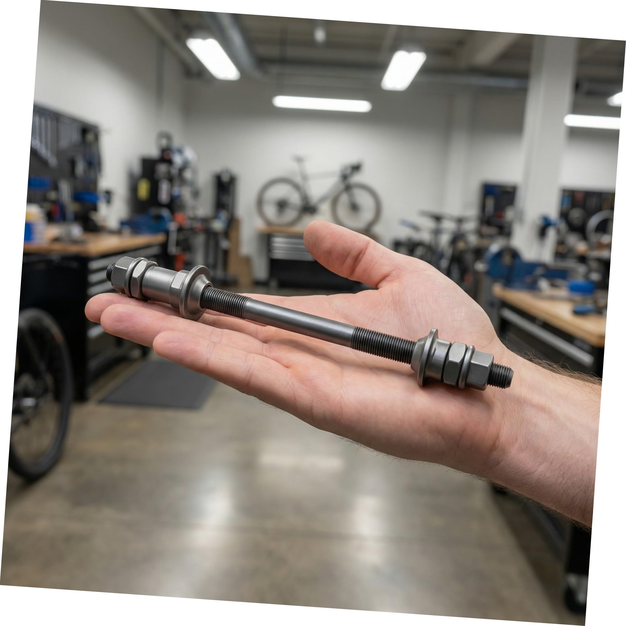 Generico Mozzo Posteriore Bici 180Mm Assale 9.5Mm Cuscinetti a Sfera e Perno in Metallo per Riparazione e Manutenzione Mountain Bike