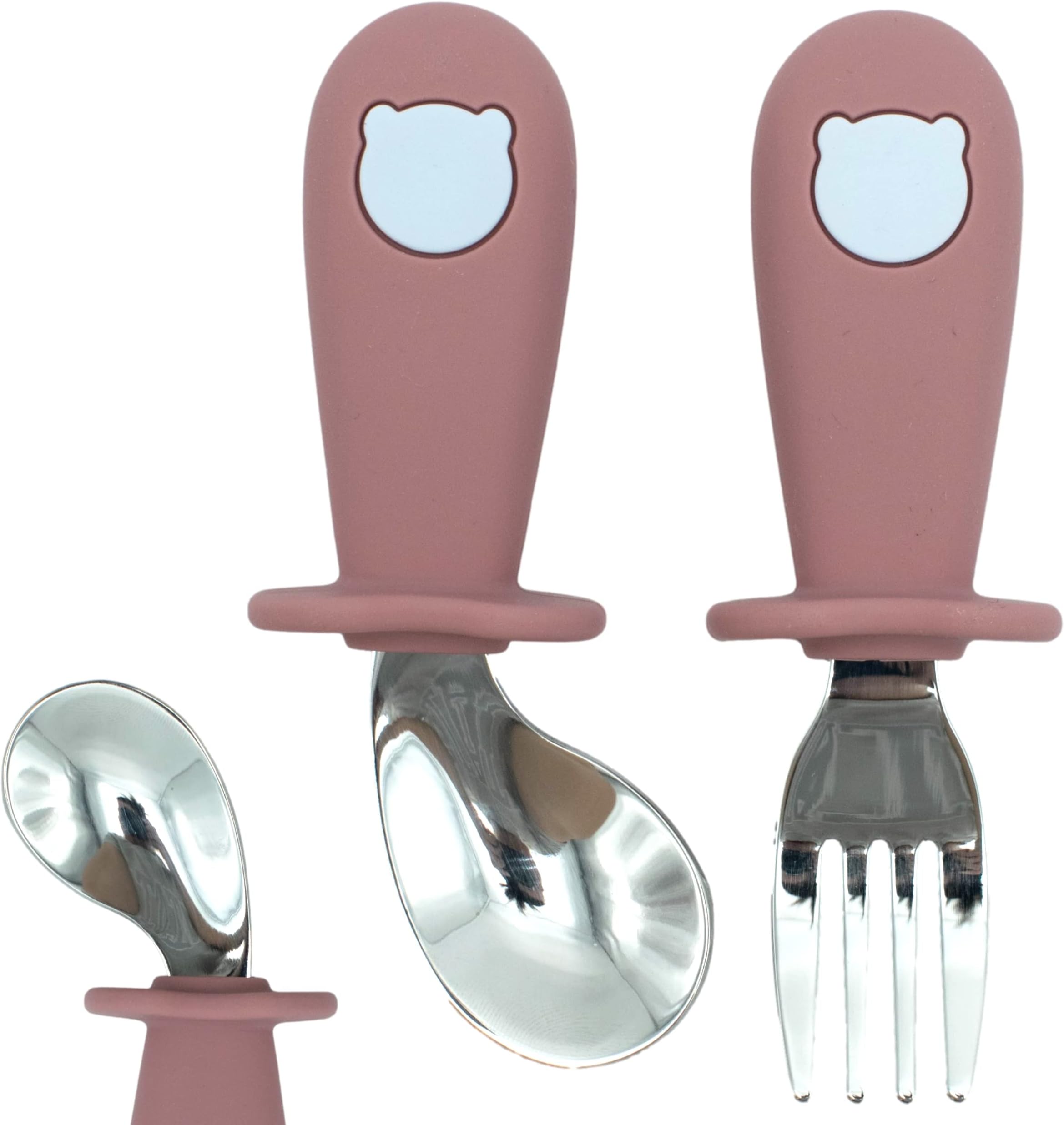 Ensemble Couverts Doddl 3 Pièces - Couteau, Cuillère, Fourchette Pour Bébé - Apprentissage Autonome - Acier Inoxydable Sans BPA - Dès 1 An