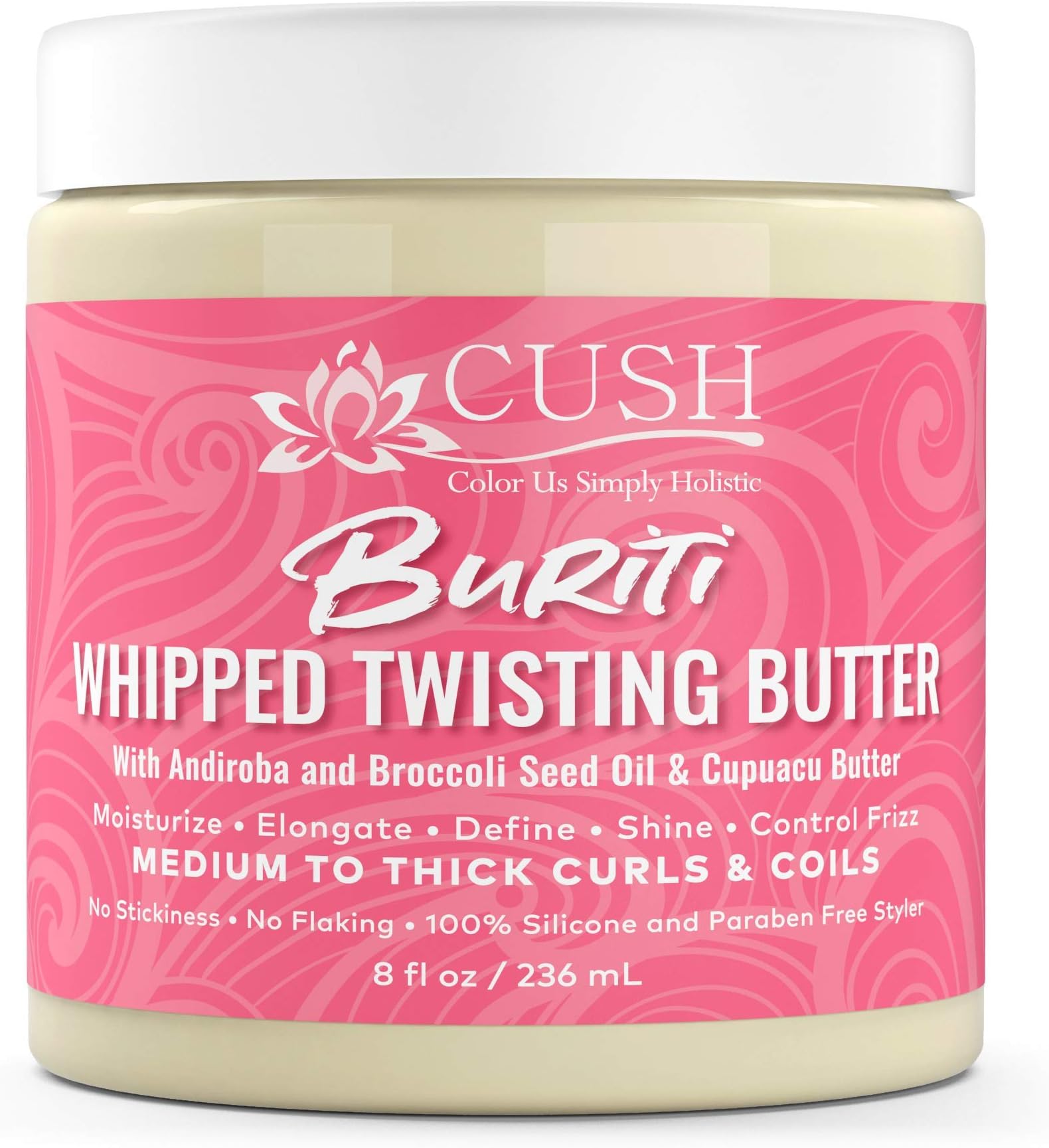 CUSH Cosmetics Buriti Whipped Twisting Butter (Deep Conditioner) 8 oz