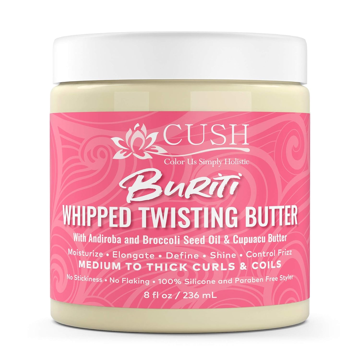 CUSH Cosmetics Buriti Whipped Twisting Butter (Deep Conditioner) 8 oz