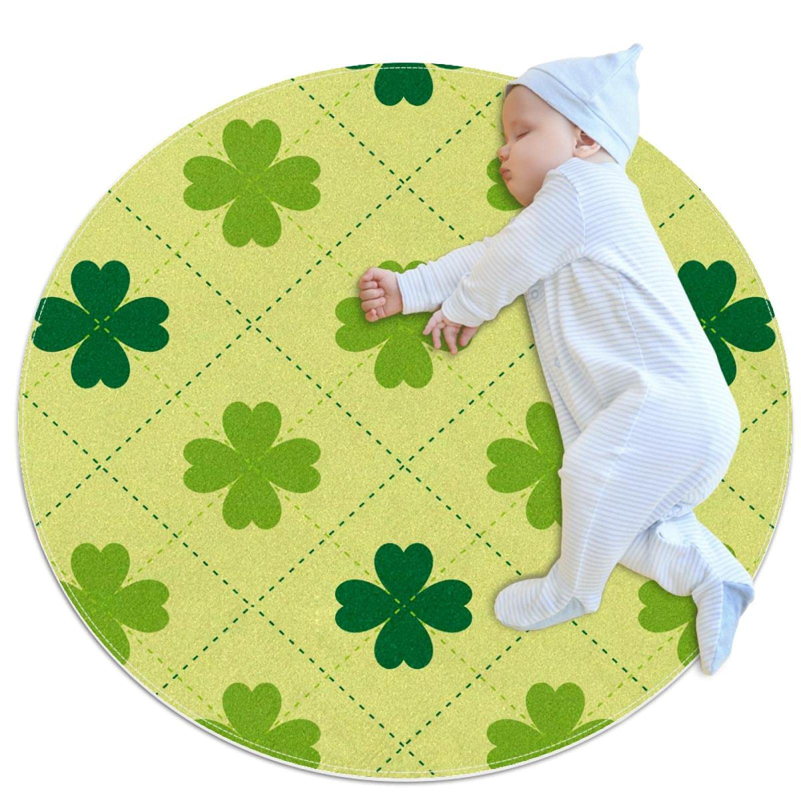 Tapis rond pour enfants JDEZ isolant du sol froid pour le jeu des filles et garçons