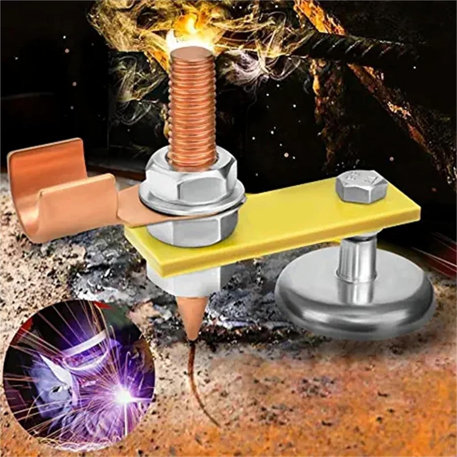 Welding Magnet Head Magnetic Fix Ground Clamp Single/Double Support 1Pcs