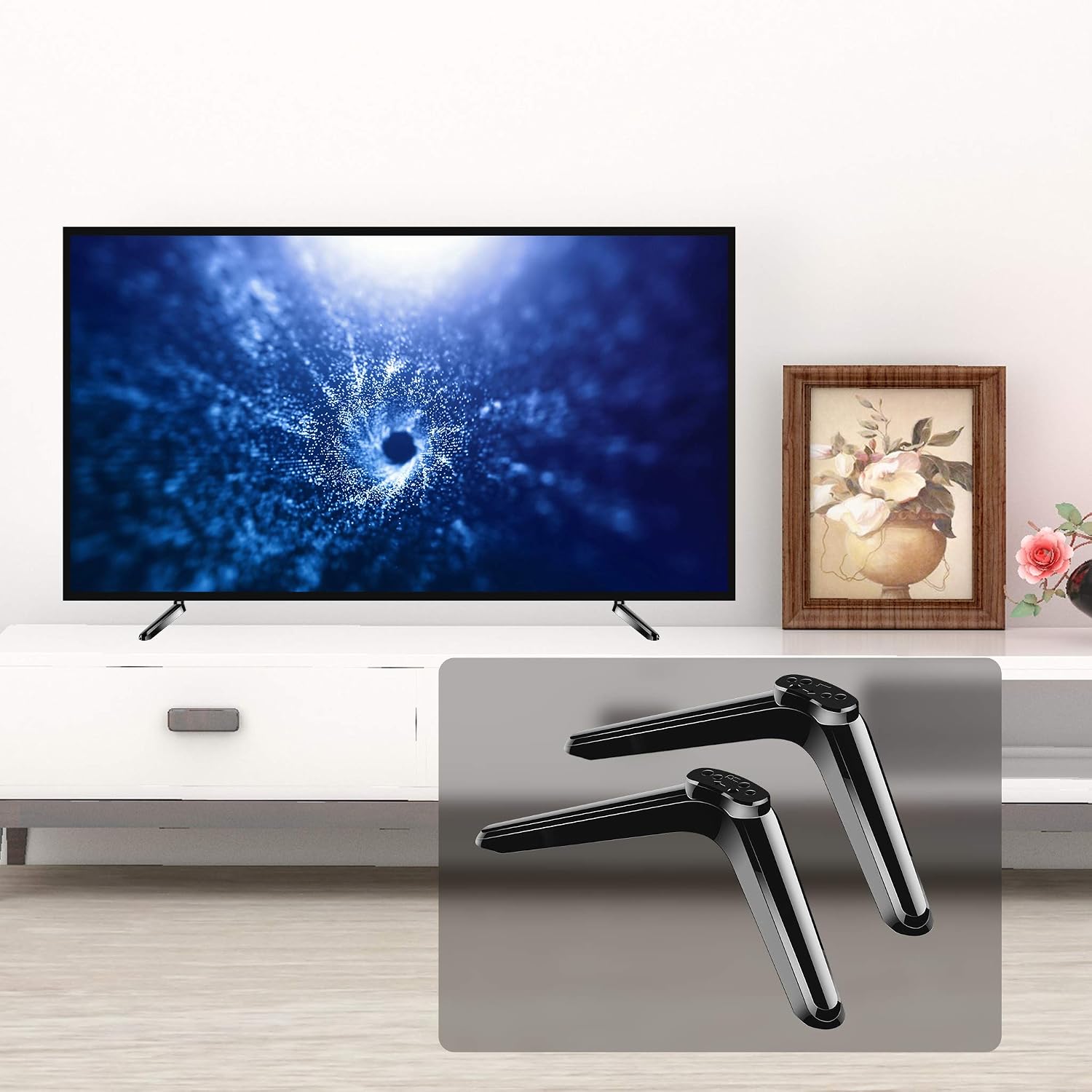 Discount Base Stand for TCL Smart Tv - 32in 40in 43in 48in 49in 50in 55in 65in 75in 85in 32S321 32S325 32S327 32S305 32S301 32S303 32S4610R 32S3850 32S3850A 32S3850B 32S3850P 32FS4610R 32S800 with Screws