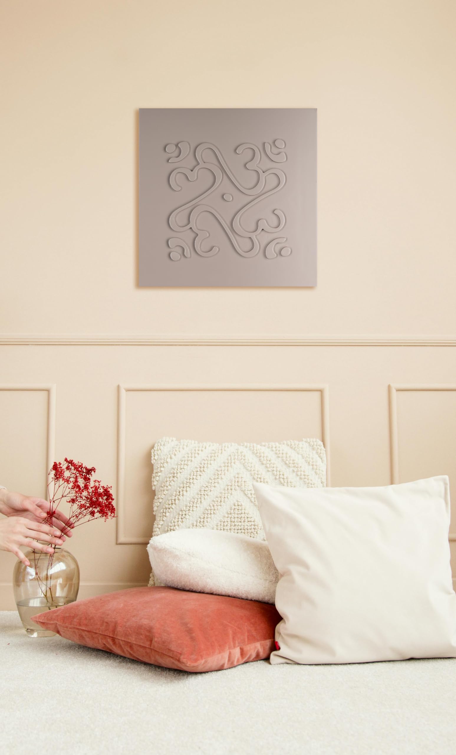 Spiritual OM 3D Wall Art, Wall Frame, Minimilastic/Decorative Wall Hanging For Home Decor, Abstract Wall Art,Elegant Wall Hanging, Wooden Wall Frame, Ready to Hang Wall Frames 2