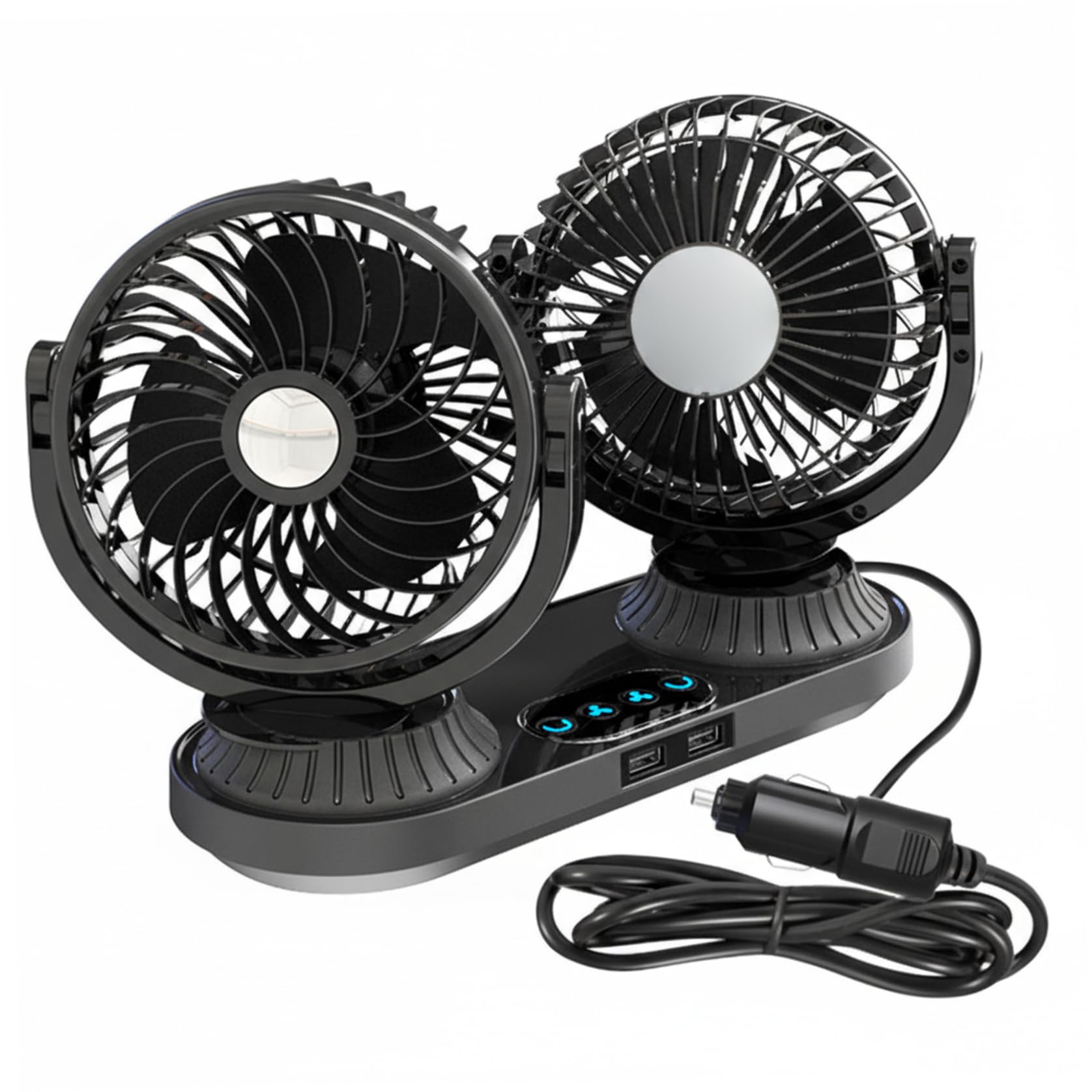 Ventilateur de voiture double tête pour éliminer la chaleur dans l'habitacle