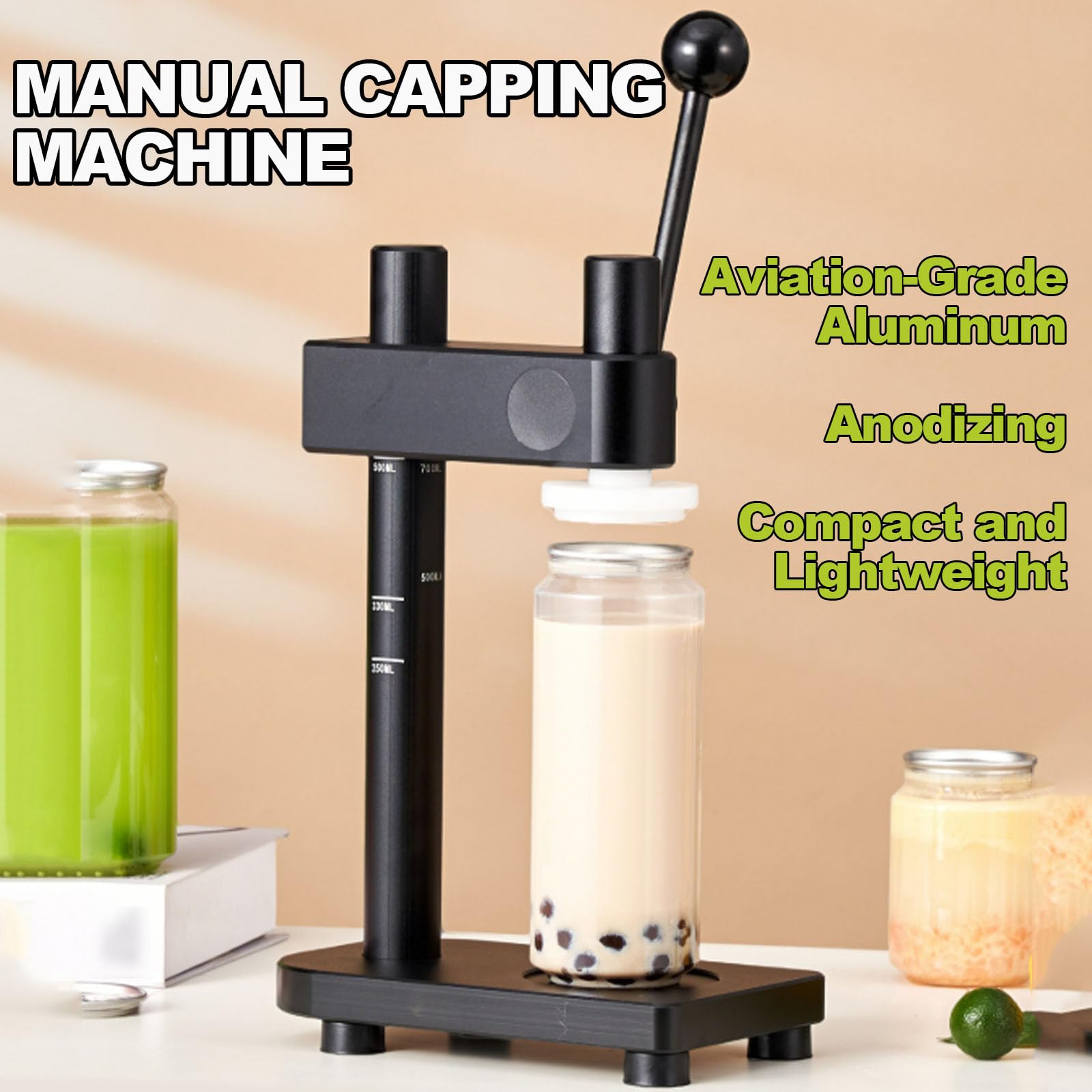 Máquina Selladora Manual De Latas, Selladoras De Vasos De Altura Ajustable para Envases De 250-500 Ml, Cabezal De Presión Desmontable para Limpieza, Diámetro De La Purple