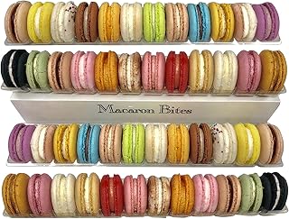 MacaronBites Assorted French Macarons, 48 Count Gift Box - Premium Handcrafted Bites with Irresistible Flavors