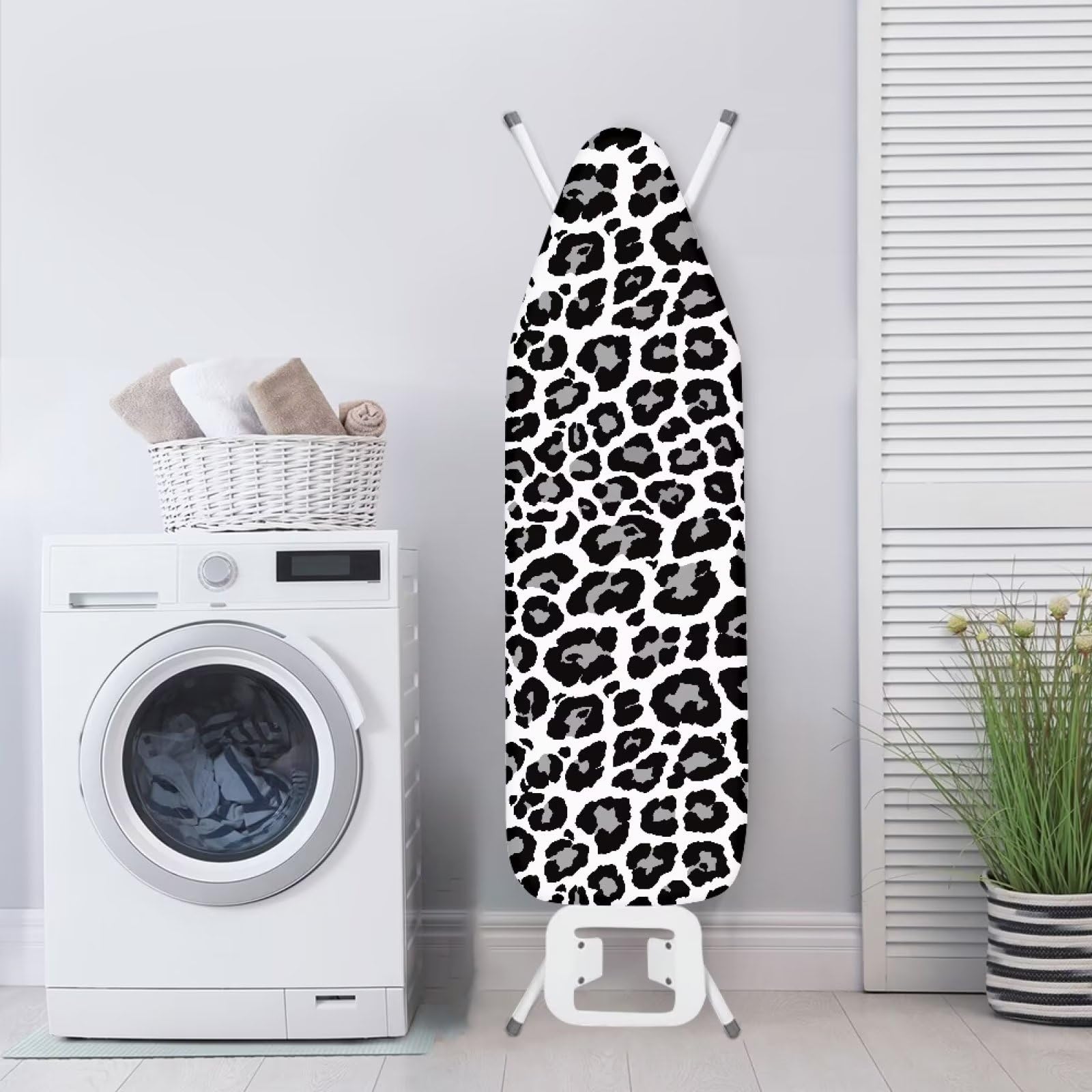 Copriasse Da Stiro Leopardato Colorato Con Bordo Elastico | Universale 33-40cm Con Fissaggi Antiscivolo