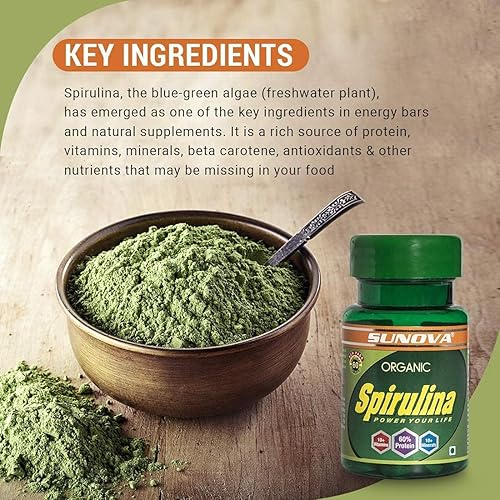 BETT Sunova Espirulina orgánica 60 comprimidos paquete de 2
