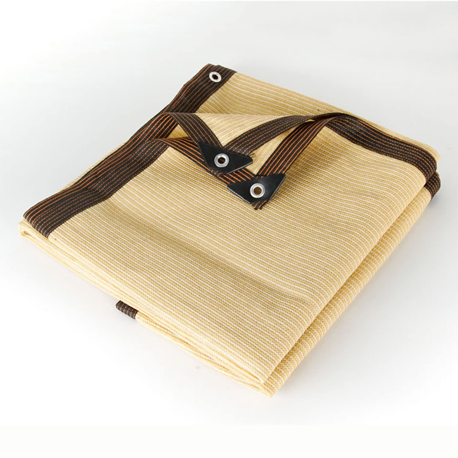 Sunblock Shade Cloth,Beige Shade Cloth With Grommets 90% Sun Block Outdoor Multiple Sizes(3mx9m)