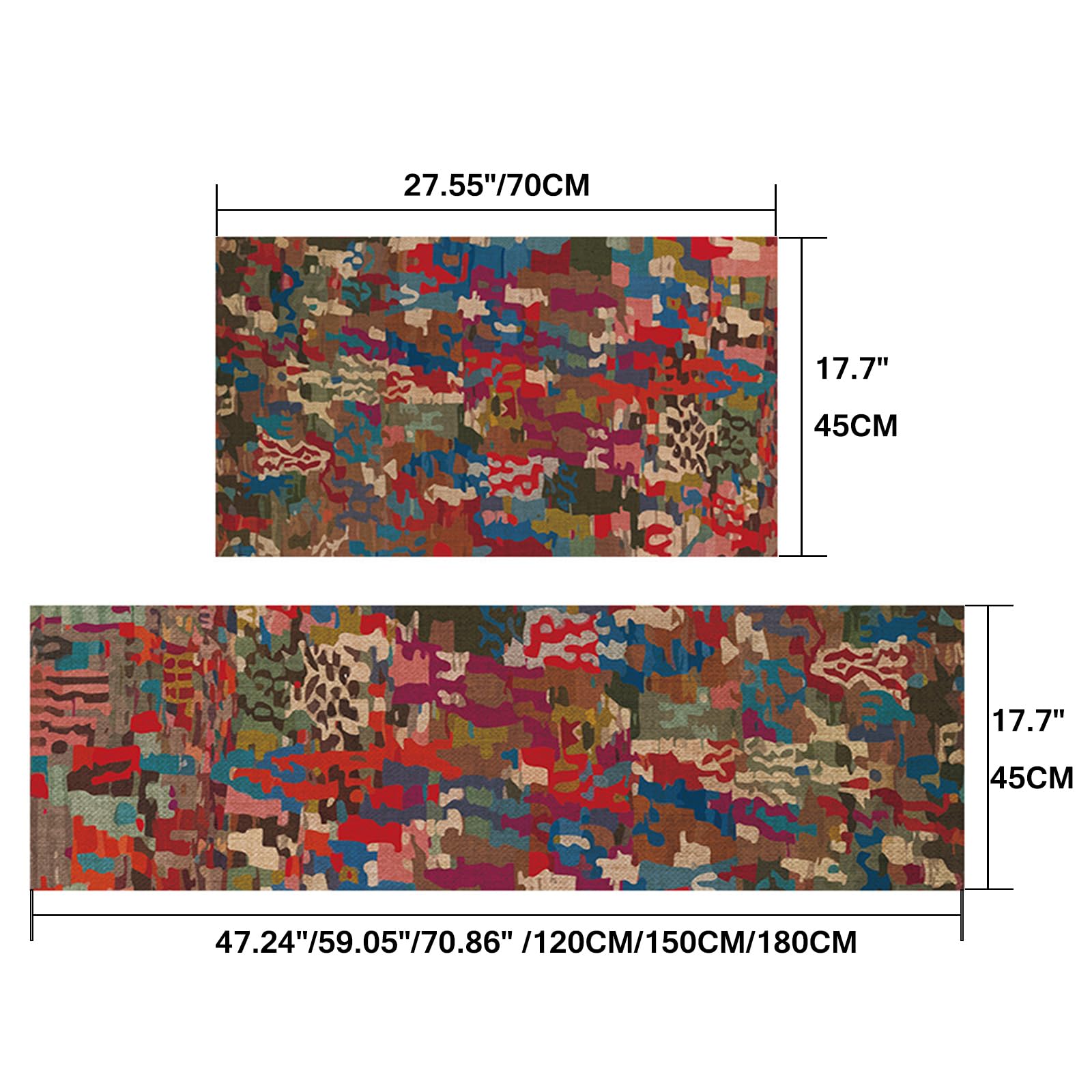 Felpudo para Puerta Principal Interior Alfombra De Entrada Lavable En Capas,A,17.7"x27.55"