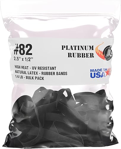 Bandas de goma negras #82 extra anchas de alta calidad para exteriores, fabricadas en Estados Unidos, banda de crepé de goma platino resistente al
