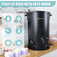 Vista 3 de TOAUTO 30 libras de cera comercial para hacer velas, olla de fusión de cera eléctrica grande para hacer velas negocios con control de temperatura