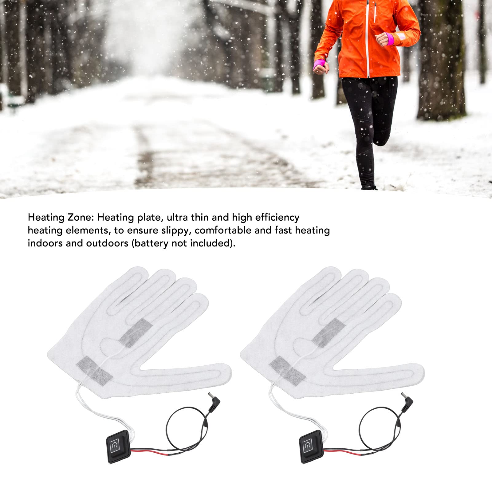 Heated Glove Heating Plate USB Heating Plate for DIY Five Finger Gloves Heating Plate Threespeed Thermostat White