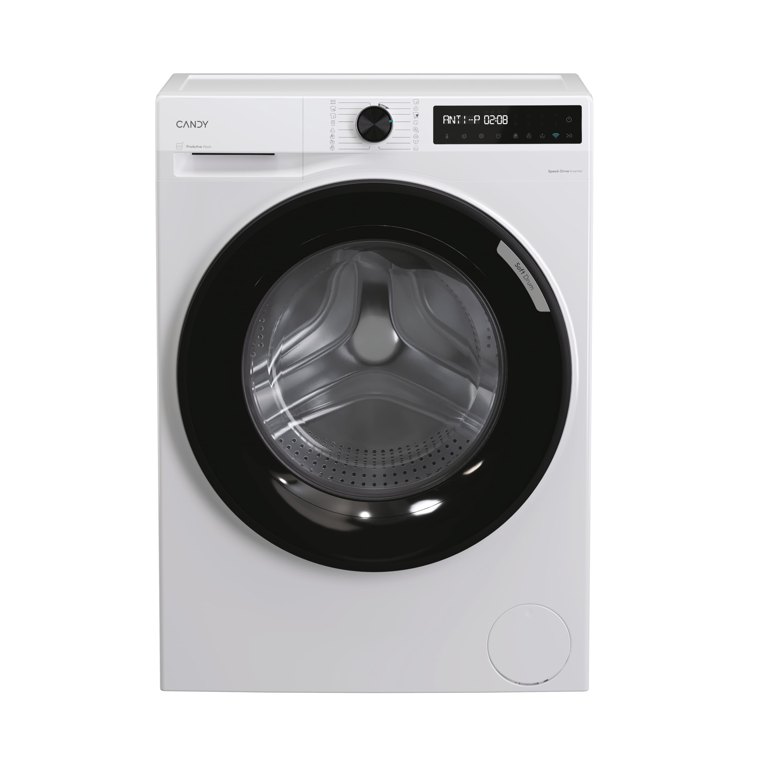 Candy ProWash 500 Lavatrice 10 Kg, 1400 Giri, Classe A-20%, Bianca | Motore Inverter, Cicli Rapidi, Wi-Fi, App hOn, AI Silent Motion, Smart Spray, Silenziosa, LxPxA 60x52x85 cm, BR 410BL8-S