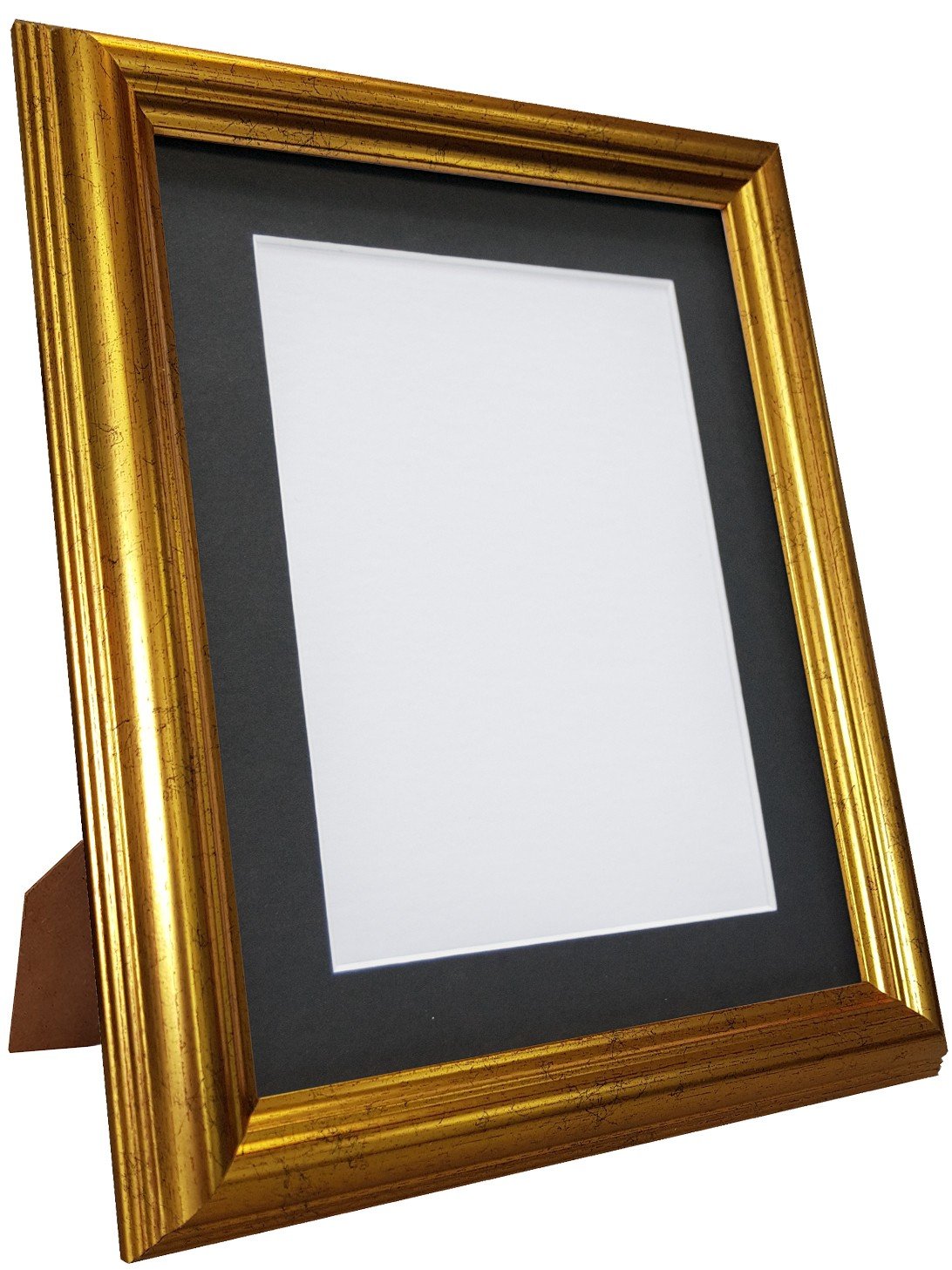 Frames By Post Black Mount 48 Gold Picture Photo Frame With A4 Image Size 10 X 6