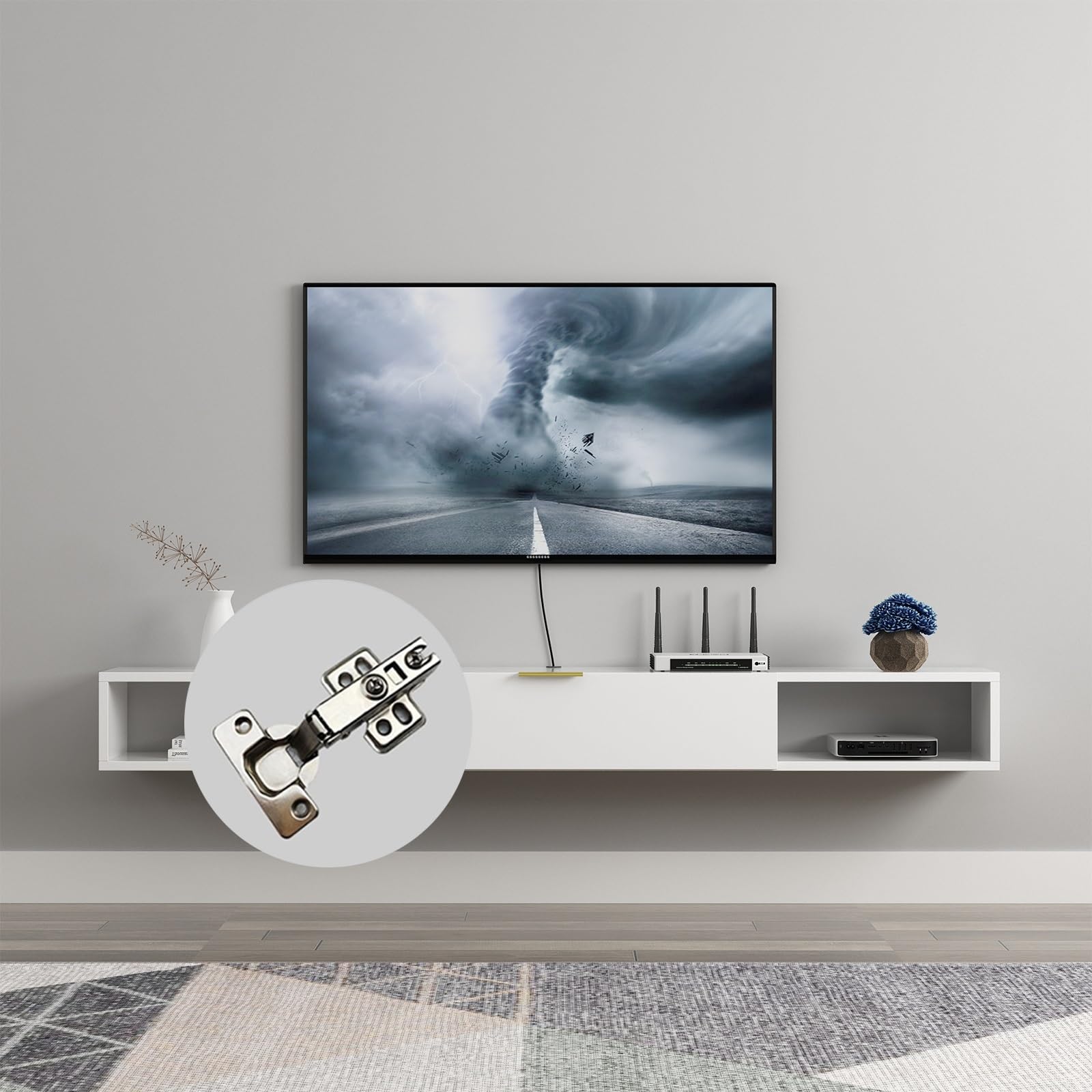 Amazon｜壁掛け式モダンテレビボード 浮遊式壁掛けテレビ台ブラケット